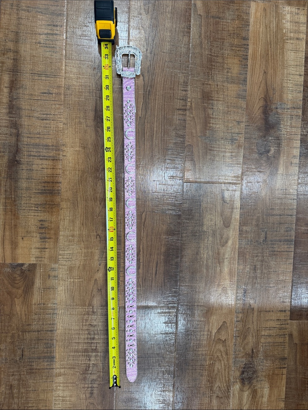Kids Pink Rhinestone Belt